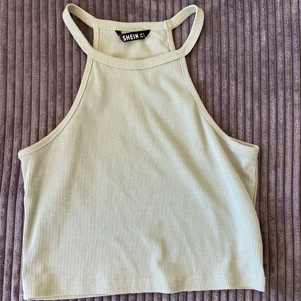 SHEIN S Green Tank Top